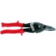 MIDWEST Left hand aviation snip - cuts left curves and cuts straight - RED - 245mm